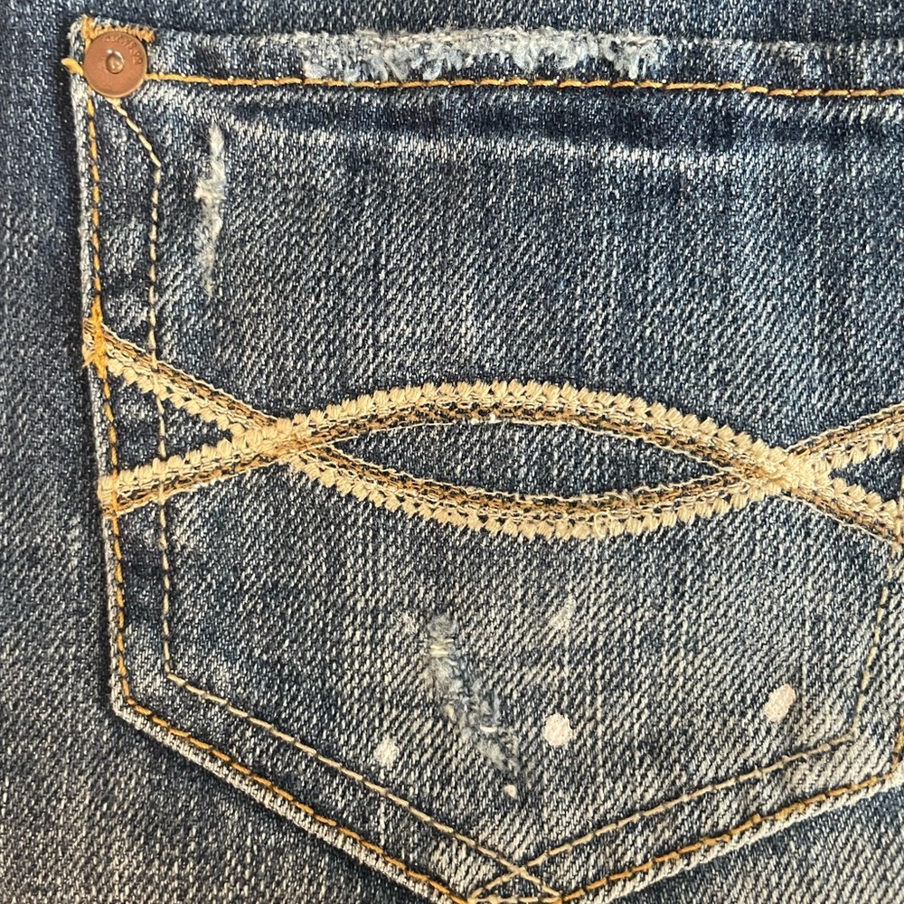 Abercrombie & Fitch Distressed Denim Mini Skirt — SIZE 4